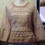 A photo of a handmade knitted very light sweater. Mohair. (SKU 1-14)