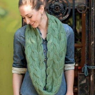 A photo of a 14th scarf, knitted