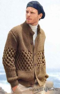A photo of a 9th sweater, for a man, knitted