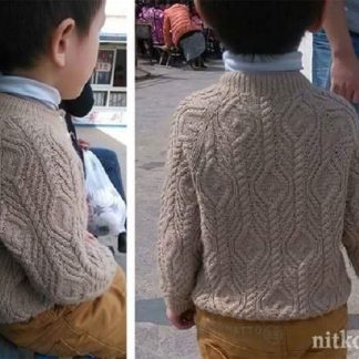 23-rd Kids Wear, A photo of the sweater for a boy, knitted