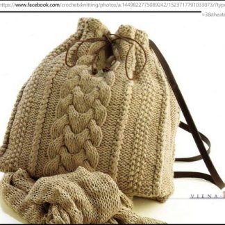 A photo of the 25 bag, knitted