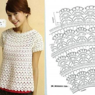 A photo of the 24 blouse, crochet, chart