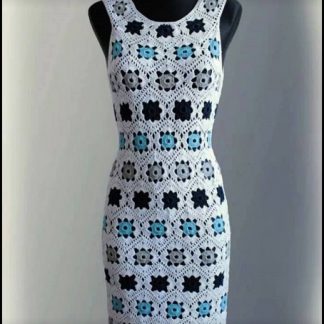 A photo of 18th dress, crochet