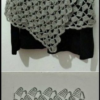 A photo of the 22 shawl, crochet, pattern