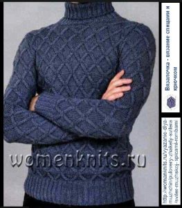 A photo of 20th sweater for a man, knitted