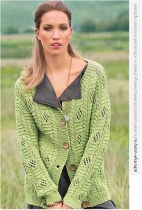 A photo of the 23 sweater, knitted