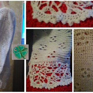 A photo of a blouse. Crochet, white, sleeves with the ornaments, handmade. Different views. Cotton 100%. (SKU 1-8)