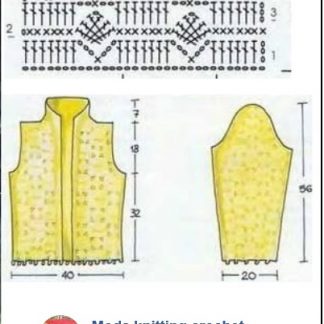 A photo of 42nd cardigan, crochet, chart