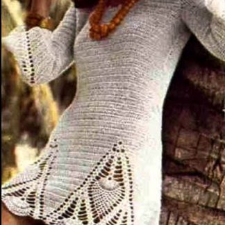 A photo of 40th dress, crochet