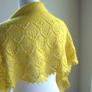 A photo of the 44th shawl, knitted
