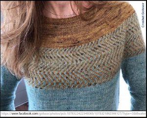A photo of 45th sweater, knitted