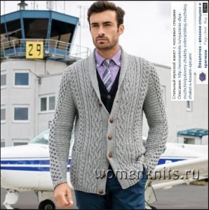 A photo of 50th sweater, knitted, for a man
