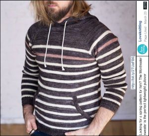 A photo of the 51st sweater, knitted, for a man