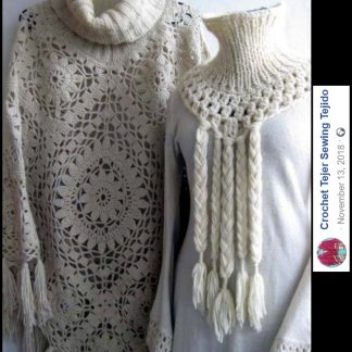 A photo of the 63rd shawl - poncho, crochet