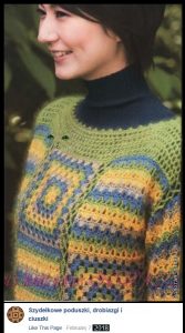A photo of the 69th sweater, crochet