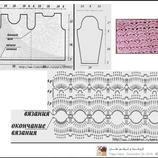 A photo of 80th blouse, crochet, pattern & chart