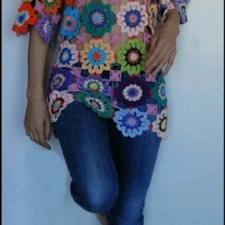A photo of 82nd blouse, front look, crochet