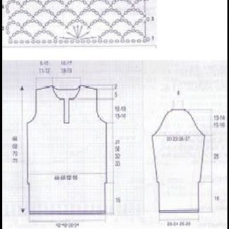 A photo of 79th dress, crochet, pattern & scheme