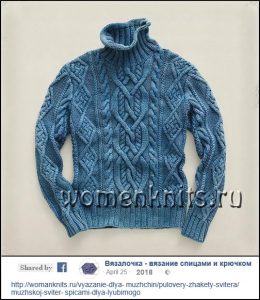 A photo of the 86th sweater, for a man, knitted