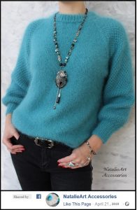 A photo of a 92nd sweater, knitted