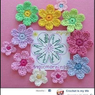 A photo of 101st pattern, flowers, crochet