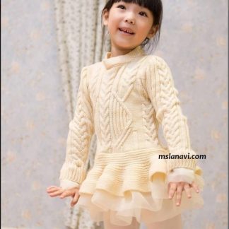 109th of Kids Wear, a photo of a girl's tunic, knitted
