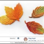 A photo of a 110th pattern, autumn leaves, crochet