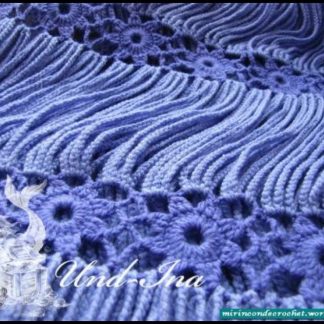 A photo of the 106th shawl, closer view, crochet