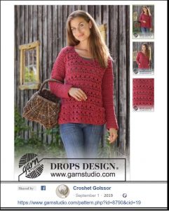 A photo of a 108th sweater, crochet