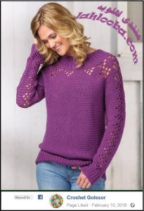 A photo of a 110th sweater, crochet