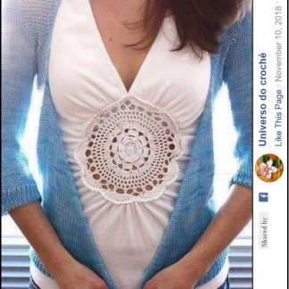 A photo of 115th blouse, crochet elements