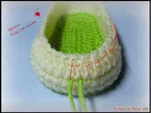 113th of Kids Wear, a photo of a shoes, crochet -know how step 7
