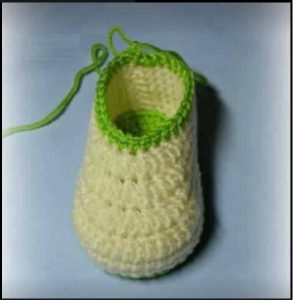 113th of Kids Wear, a photo of a shoes, crochet -know how step 10