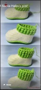 113th of Kids Wear, a photo of a shoes, crochet -know how step 11