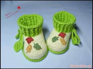 113th of Kids Wear, a photo of a shoes, crochet -know how step 13