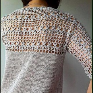 A photo of 121th blouse, crochet, back look