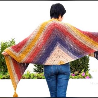 A photo of the 124th shawl, second look, crochet